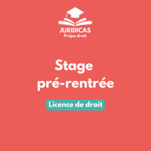 Stage de pré-rentrée Juridicas