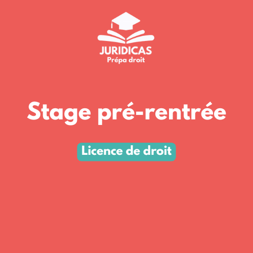 stage pré-rentrée droit juridicas